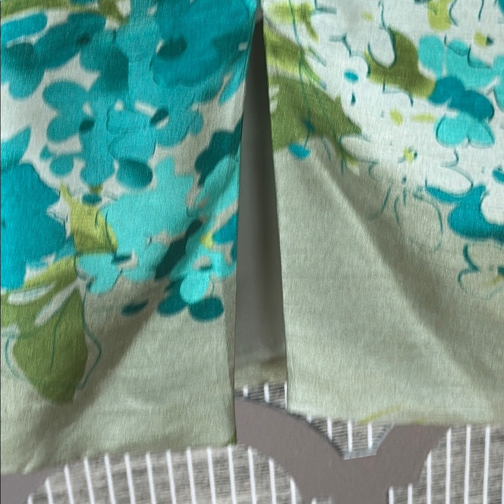 Floral Green and Blue Dress with Jacket - Picture 8 of 11